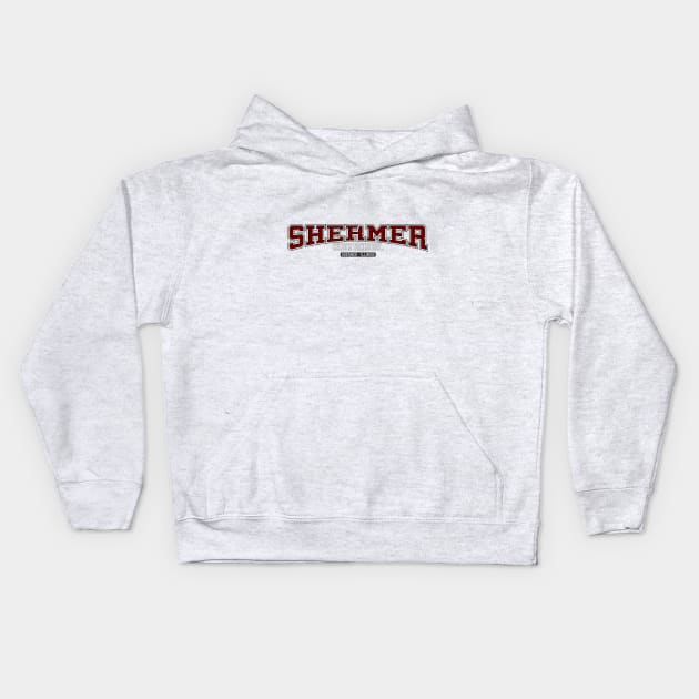 SHERMER HIGH SCHOOL Kids Hoodie by Aries Custom Graphics